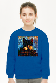 Sleeping cat art paint t-shirt