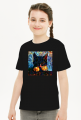 Sleeping cat art paint t-shirt