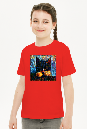 Sleeping cat art paint t-shirt