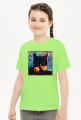 Sleeping cat art paint t-shirt