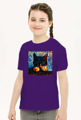 Sleeping cat art paint t-shirt