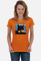 Sleeping cat art paint t-shirt