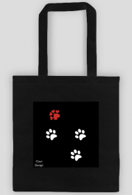 Torba na ramię dla miłośnika psów - czarna