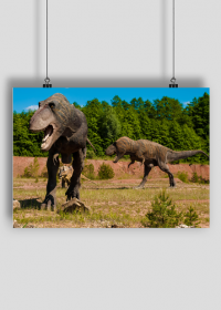 Plakat poziomy A1 Kraina Dinozaurow 1