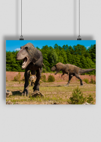 Plakat poziomy A2 Kraina Dinozaurow 1