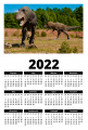 Kalendarz scienny 2022 pionowy A1 jednokartkowy Kraina Dinozaurow 1