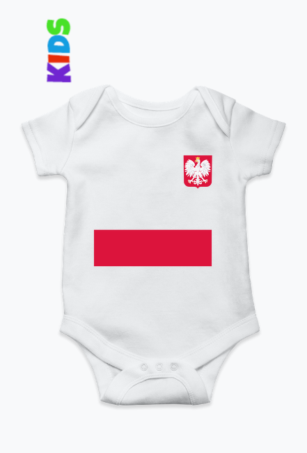 Body na dziecka mały kibic Polski Polska