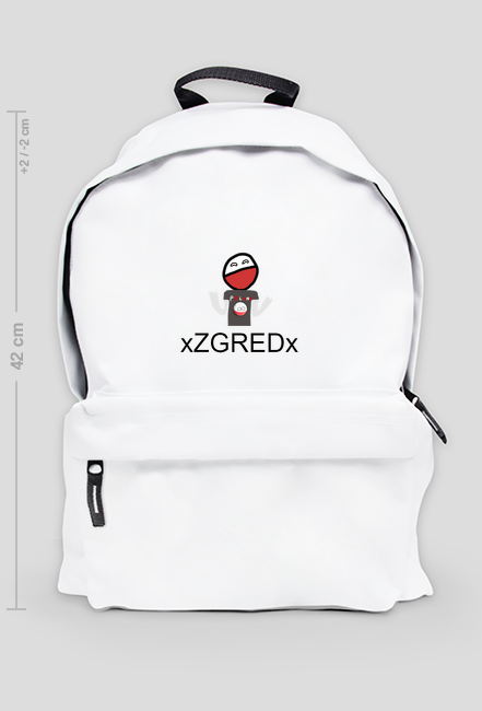 Plecak xZGREDAx na rok szkolny albo na coś innego biały