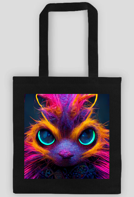 Torba z neonowym kotem