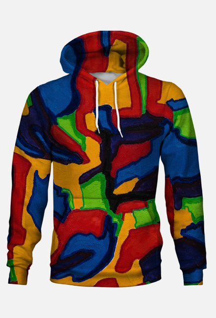 COLOUR MAP bluza z kapturem unisex fullprint