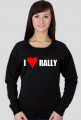 I love rally (bluza dla kobiet, czarna)