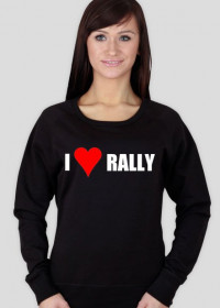 I love rally (bluza dla kobiet, czarna)