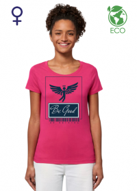 Koszulka damska z krótkim rękawem (ekologiczna - różowa)