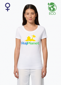Koszulka damska z krótkim rękawem (ekologiczna - biała)