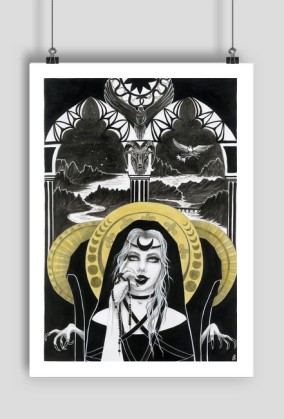 Potrójna Bogini Nocy Księżycowa PLAKAT