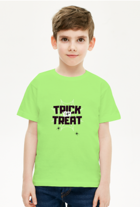 Trick or Treat z pajęczyną koszulka dziecięca