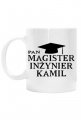 Kubek Magister Inżynier z imieniem Kamil