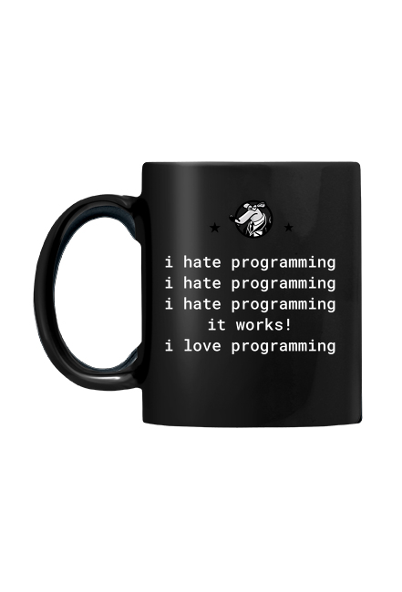I hate programming - kubel czarny