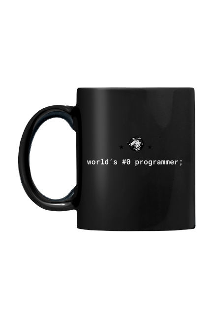 World's #0 programmer 2 - czarny kubek