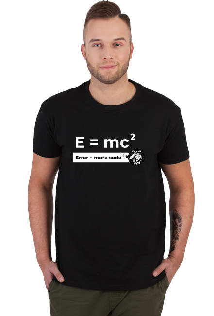 Error = more code 2 - ciemny tshirt męski