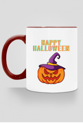 Biły kubek halloween