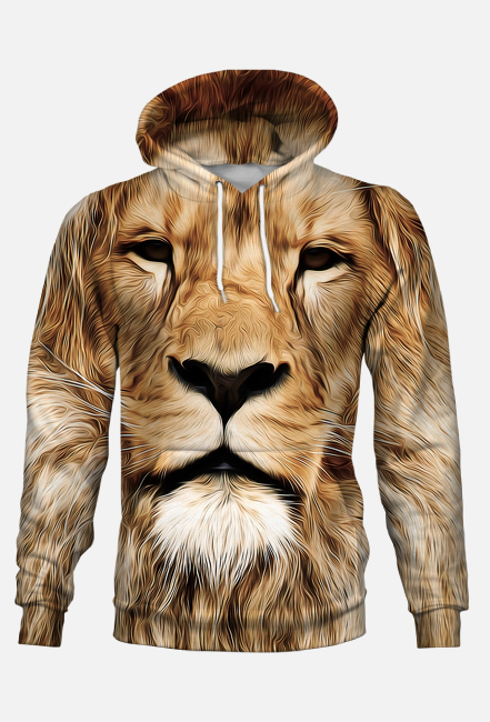 BLUZA MĘSKA Z MOTYWEM ,,LWA,,