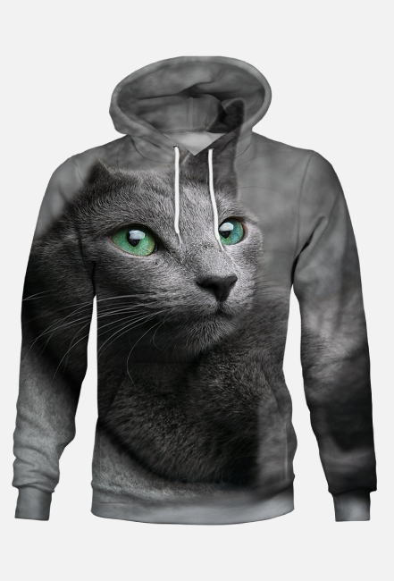 BLUZA MĘSKA Z MOTYWEM ,,KOTA,,