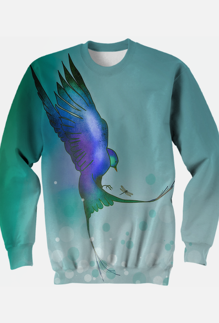 BLUZA DAMSKA Z MOTYWEM ,,PTAKA,,
