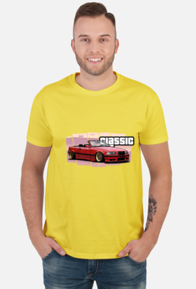 Czerwony kabriolet BMW E36
