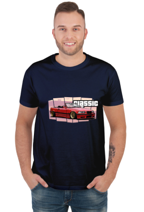 Czerwony kabriolet BMW E36