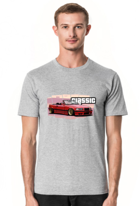 Czerwony kabriolet BMW E36
