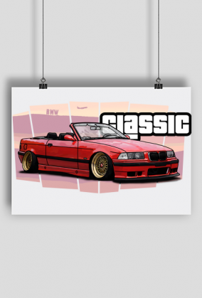 BMW E36 kabriolet czerwony