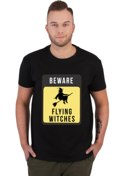 Beware Flying Witches T-shirt męski