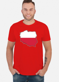 Kontur flaga Polski koszulka