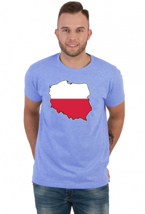 Kontur flaga Polski koszulka