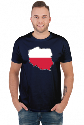 Kontur flaga Polski koszulka