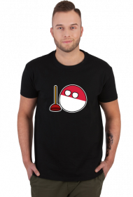 Polandball z przepychaczem koszulka