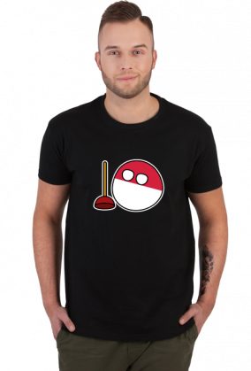 Polandball z przepychaczem koszulka