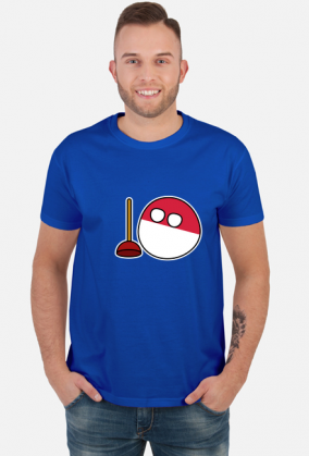 Polandball z przepychaczem koszulka