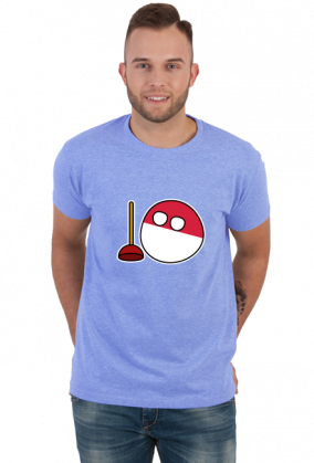 Polandball z przepychaczem koszulka