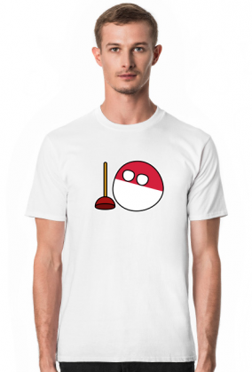 Polandball z przepychaczem koszulka