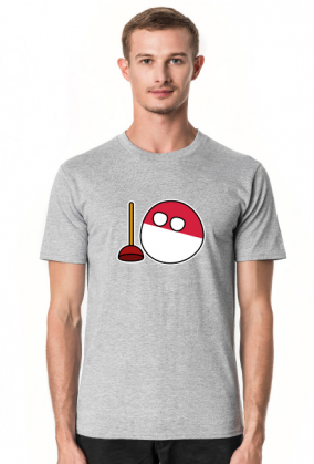 Polandball z przepychaczem koszulka