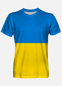 Koszulka męska z flagą Ukrainy fullprint