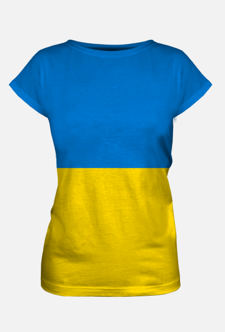 Koszulka damska z flagą Ukrainy fullprint