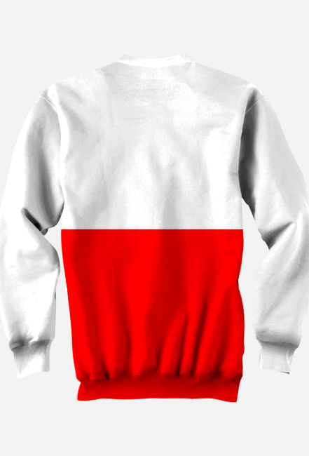 Bluza bez kaptura z flagą Polski fullprint