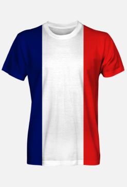 Koszulka męska z flagą Francji fullprint