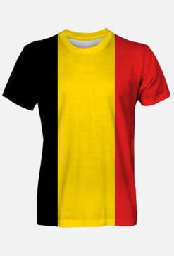 Koszulka męska z flagą Belgii fullprint