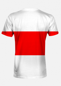 Koszulka męska z flagą Białorusi biało-czerwono-białą fullprint