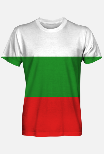 Koszulka męska z flagą Bułgarii fullprint