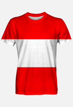 Koszulka męska z flagą Austrii fullprint